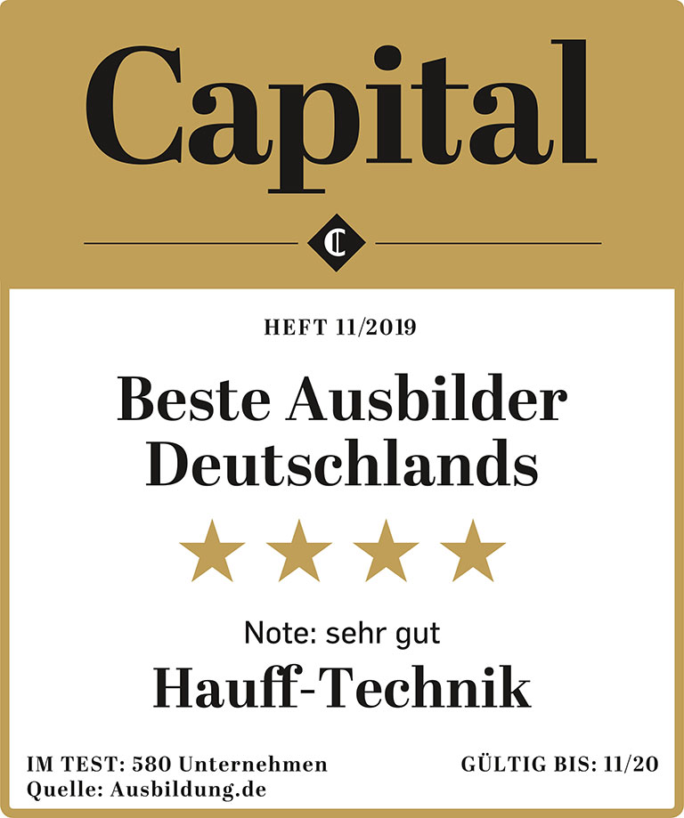 Bester Ausbilder Deutschlands: Hauff-Technik